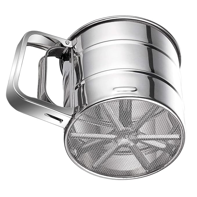 🥣✨ Stainless Steel Flour Sifter for Perfect Baking