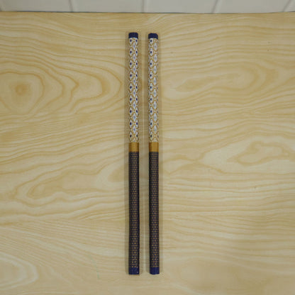 Decorative Wooden Dandiya Sticks With Printed Foil Wrap (2 Pc38 Cm)