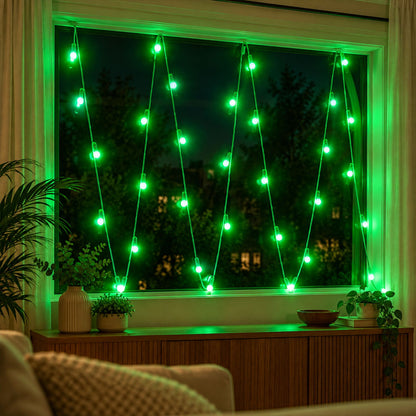 Green Led String Lights For Festival And Indoor Window Decoration (10 Mtr)