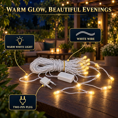 Warm White Decorative Led String Light With Two Pin Plug (1 Pc Approx. 10 Mtr)