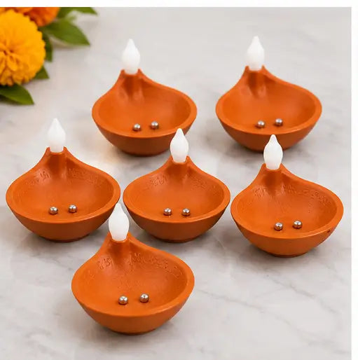 🪔✨ Water Sensor LED Diyas – Flameless Decorative Pooja Lamps | 12 Pcs Set